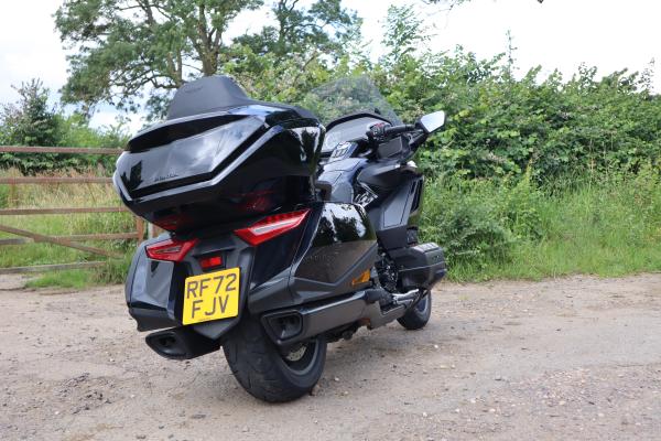 the 2023 Honda Gold Wing Tour parked by the road