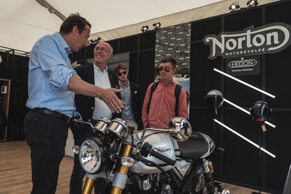 Norton's CEO Dr Robert Hentschel at the Goodwood Festival of Speed