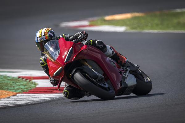 A Ducati Panigale being ridden on track