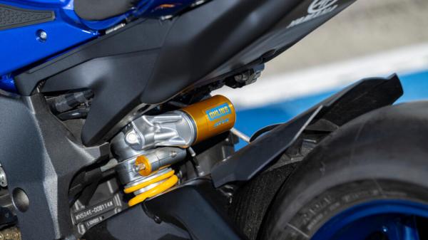 The rear shock absorber of a motorcycle