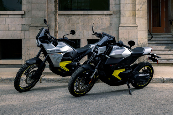 The Can-Am Pulse and Origin electric motorcycles