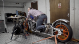 Honda 250cc-powered top speed bike on a dyno